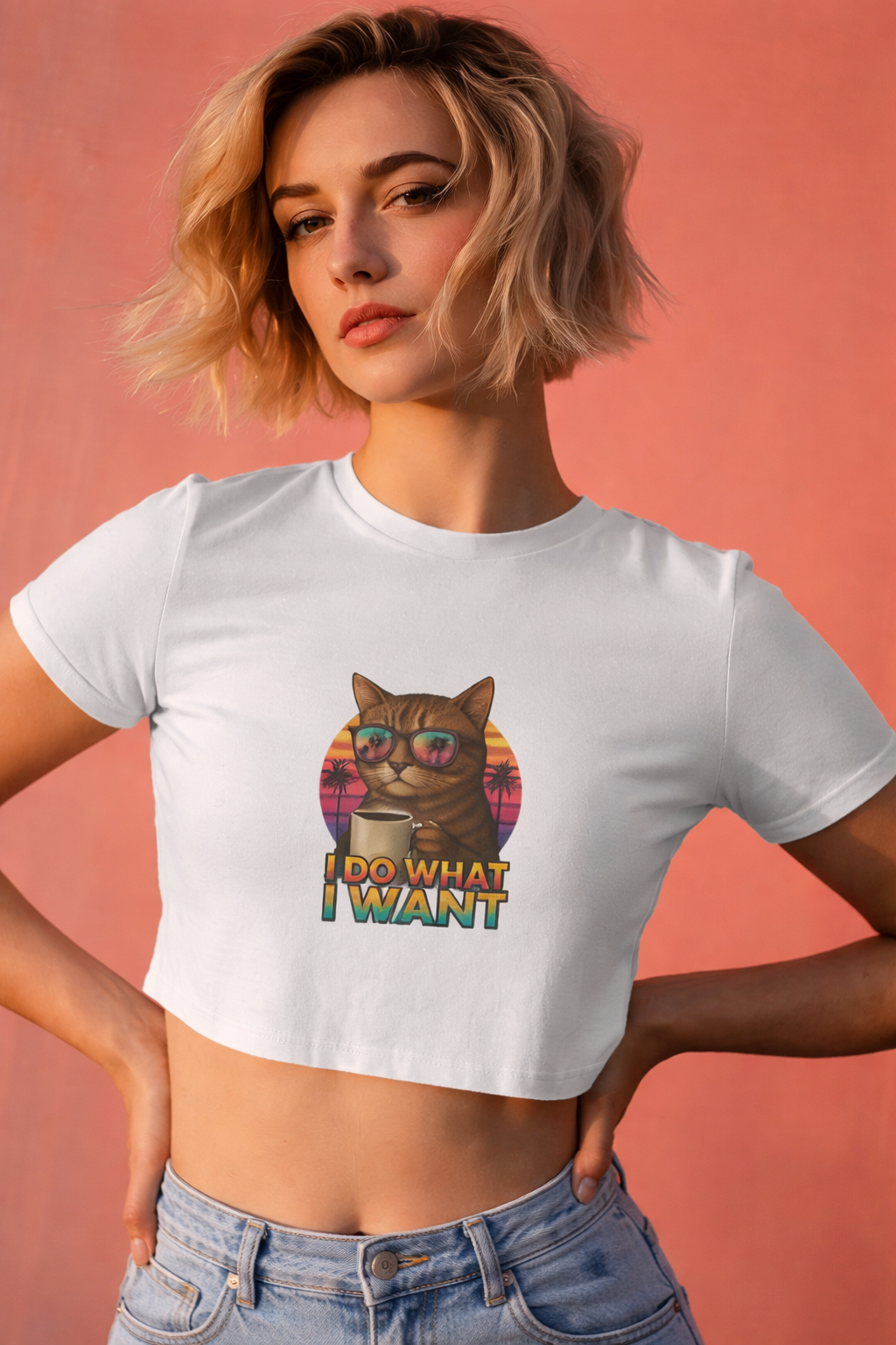“I Do What I Want” Graphic Crop Top – Modern Casual Statement Wear