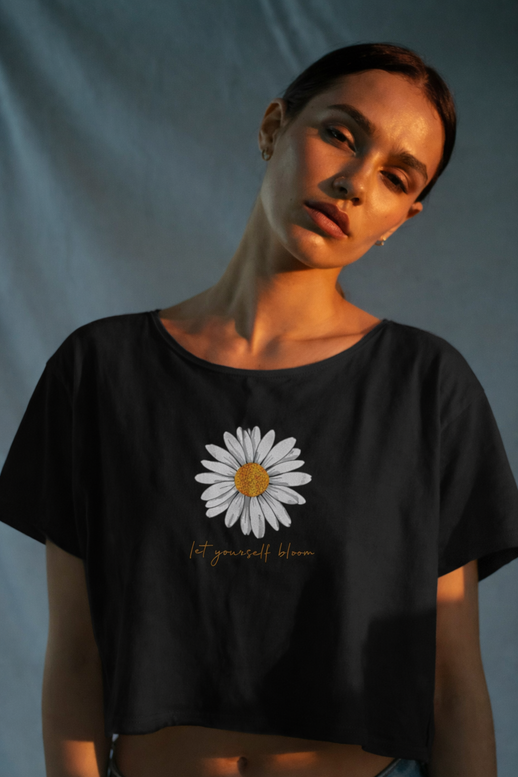 Bloom Soft Daisy Crop Top – Minimal Aesthetic Wear