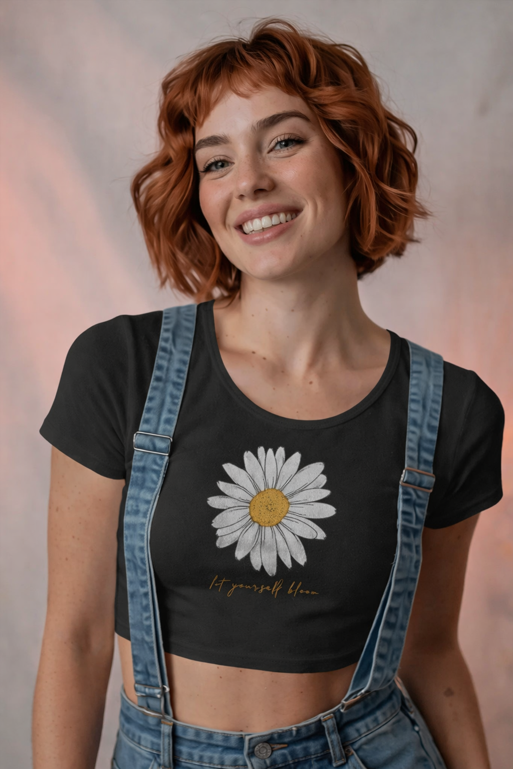 Bloom Soft Daisy Crop Top – Minimal Aesthetic Wear