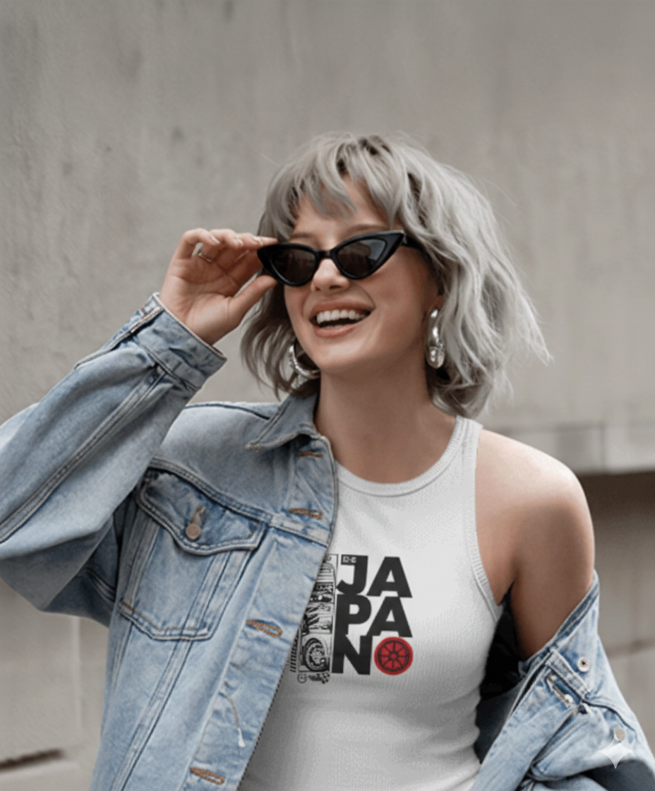 Crop TankJAPAN Statement Crop Tank – Everyday Street Style