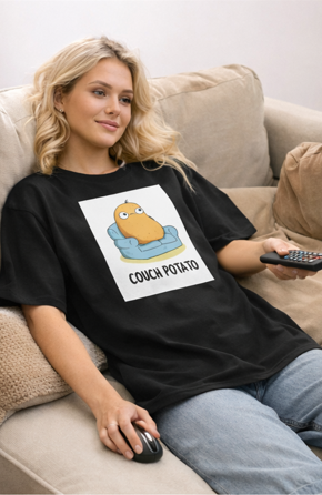 Couch Potato Oversized T-Shirt By THE UNBRANDED CLUB